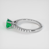 0.93 Ct. Emerald Ring, 18K White Gold 4