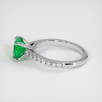 1.10 Ct. Emerald Ring, 18K White Gold 4