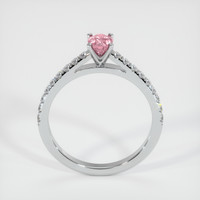 0.54 Ct. Pink Sapphire Ring, 18K White Gold 3
