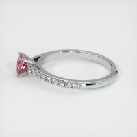0.54 Ct. Pink Sapphire Ring, 18K White Gold 4