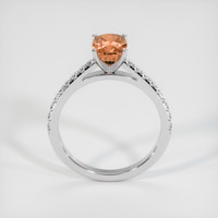 1.59 Ct. Padparadscha Sapphire Ring, 18K White Gold 3
