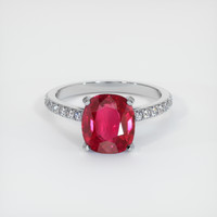 Ruby Ring 4.04 Ct. 18K White Gold Preview