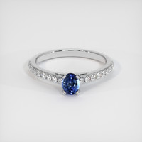 0.48 Ct. Sapphire Ring, 18K White Gold 1