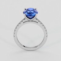 4.23 Ct. Blue Sapphire Ring, 18K White Gold 3