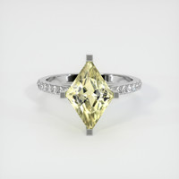 3.20 Ct. Sapphire Ring, 18K White Gold 1
