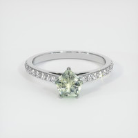 0.81 Ct. Sapphire Ring, 18K White Gold 1