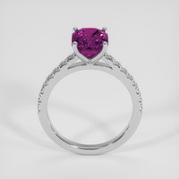 2.93 Ct. Pinkish Purple Sapphire Ring, 18K White Gold 3