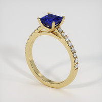1.33 Ct. Blue Sapphire Ring, 10K Yellow Gold 2
