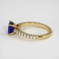 1.33 Ct. Blue Sapphire Ring, 10K Yellow Gold 4