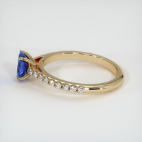 0.89 Ct. Blue Sapphire Ring, 10K Yellow Gold 4