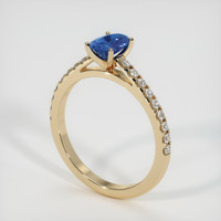 0.82 Ct. Blue Sapphire Ring, 10K Yellow Gold 2
