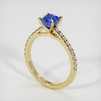 1.08 Ct. Blue Sapphire Ring, 14K Yellow Gold 2