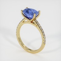 3.00 Ct. Blue Sapphire Ring, 14K Yellow Gold 2