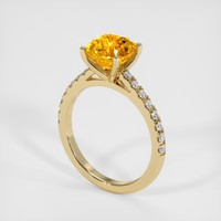 3.21 Ct. Yellow Sapphire Ring, 14K Yellow Gold 2