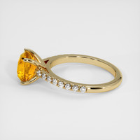 3.21 Ct. Yellow Sapphire Ring, 14K Yellow Gold 4