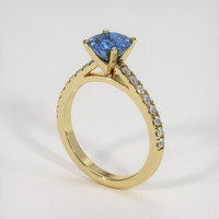 1.44 Ct. Blue Sapphire Ring, 14K Yellow Gold 2