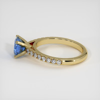 1.44 Ct. Blue Sapphire Ring, 14K Yellow Gold 4