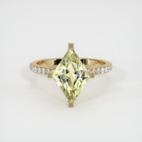 3.20 Ct. Sapphire Ring, 14K Yellow Gold 1