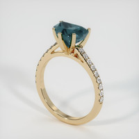2.59 Ct. Sapphire Ring, 14K Yellow Gold 2