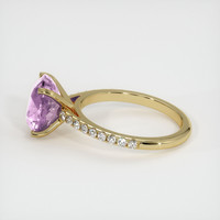 3.22 Ct. Pinkish Purple Sapphire Ring, 14K Yellow Gold 4