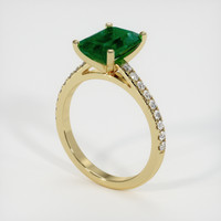 2.37 Ct. Emerald Ring, 18K Yellow Gold 2
