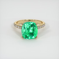 4.69 Ct. Emerald  Ring - 18K Yellow Gold