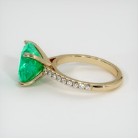 4.69 Ct. Emerald  Ring - 18K Yellow Gold