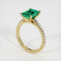 1.89 Ct. Emerald Ring, 18K Yellow Gold 2