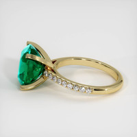 4.93 Ct. Emerald  Ring - 18K Yellow Gold