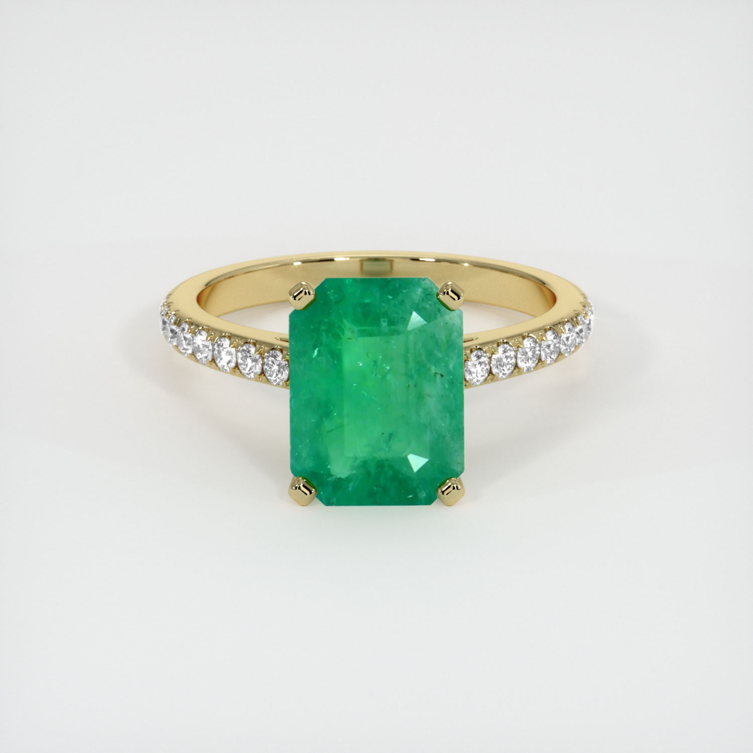 Emerald Ring 1.59 Ct. 18K Yellow Gold | The Natural Emerald Company