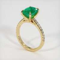 2.54 Ct. Emerald Ring, 18K Yellow Gold 2