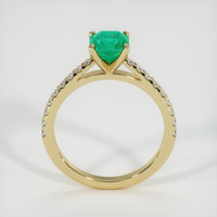 0.99 Ct. Emerald Ring, 18K Yellow Gold 3