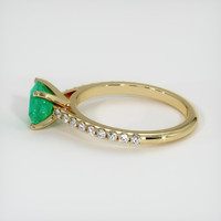 0.99 Ct. Emerald Ring, 18K Yellow Gold 4