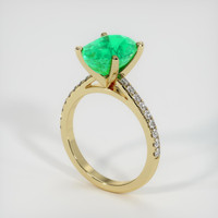 1.91 Ct. Emerald Ring, 18K Yellow Gold 2