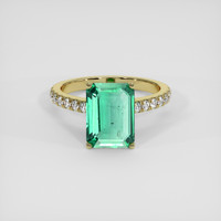 3.25 Ct. Emerald Ring, 18K Yellow Gold 1