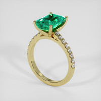3.25 Ct. Emerald Ring, 18K Yellow Gold 2
