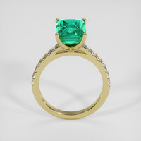 3.25 Ct. Emerald Ring, 18K Yellow Gold 3