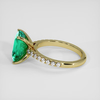 3.25 Ct. Emerald Ring, 18K Yellow Gold 4