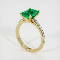 2.63 Ct. Emerald Ring, 18K Yellow Gold 2