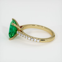 2.63 Ct. Emerald Ring, 18K Yellow Gold 4