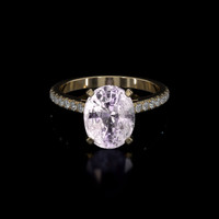 4.11 Ct. Sapphire Ring, 18K Yellow Gold 1