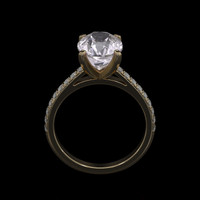 4.11 Ct. Sapphire Ring, 18K Yellow Gold 3