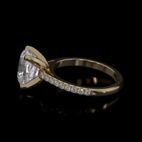 4.11 Ct. Sapphire Ring, 18K Yellow Gold 4