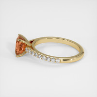 1.59 Ct. Padparadscha Sapphire Ring, 18K Yellow Gold 4
