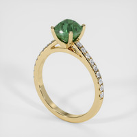 2.06 Ct. Green Sapphire Ring, 18K Yellow Gold 2