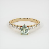 0.81 Ct. Sapphire Ring, 18K Yellow Gold 1