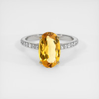 3.00 Ct. Gemstone Ring, 14K Yellow & White 1