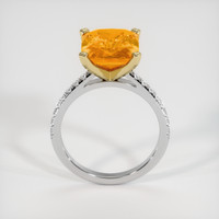 6.06 Ct. Yellowish Orange Sapphire Ring, 14K Yellow & White 3