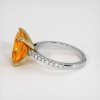 6.06 Ct. Yellowish Orange Sapphire Ring, 14K Yellow & White 4