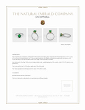 Emerald Ring 0.98 Ct., 18K Yellow White Appraisal